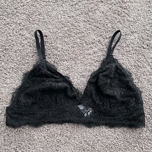 Black lace bralette